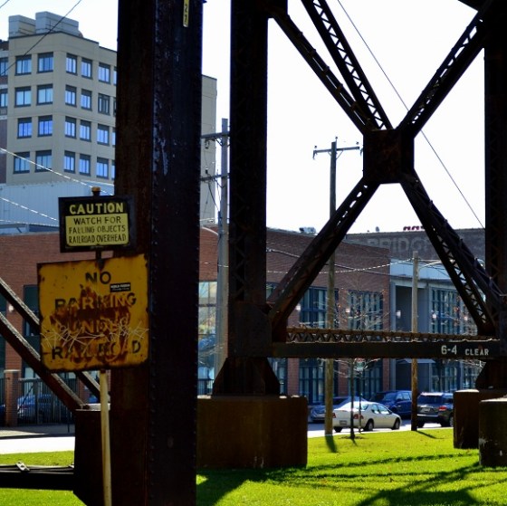 Caution Watch for Falling Objects - Railroad Overhead