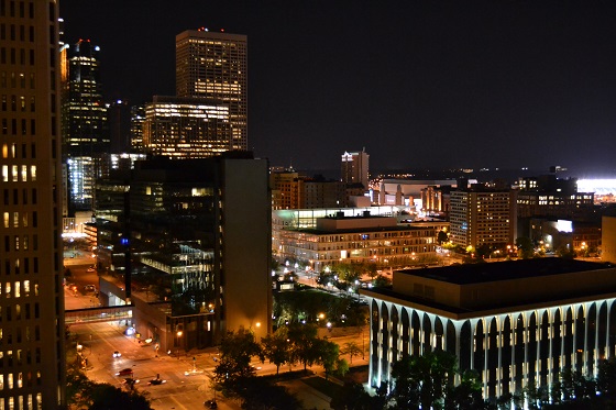 ING building and downtown skyline