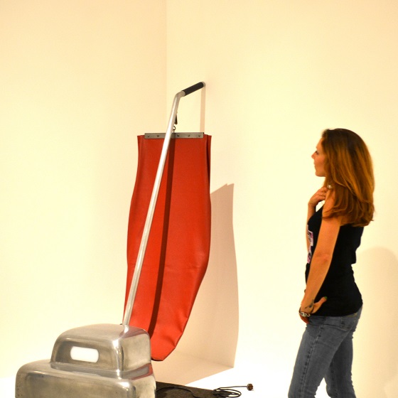 Viewing Claes Oldenburg's Vacuum Cleaner sculpture